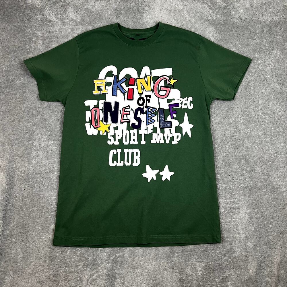Akoo Brand Tee Mens L Green‎ Graphic Tshirt Skater Grunge